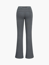 Drawstring Pockets Flare Sweatpants
